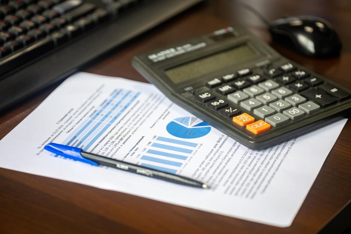 Calculator and tax documents