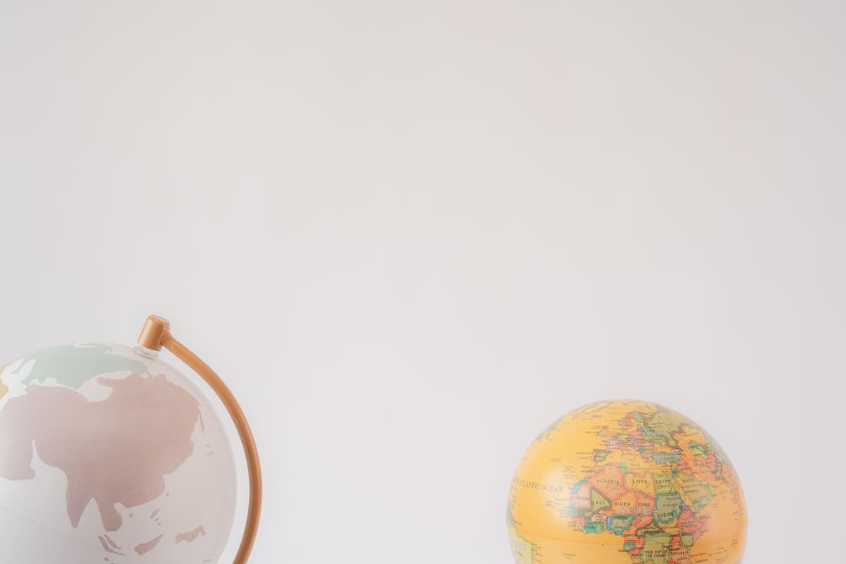 World globe on a desk