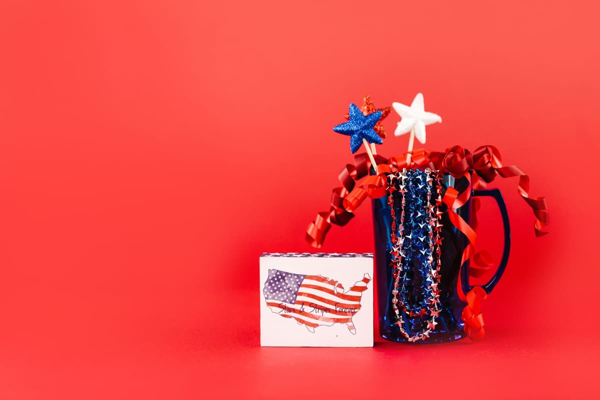 US map and flag